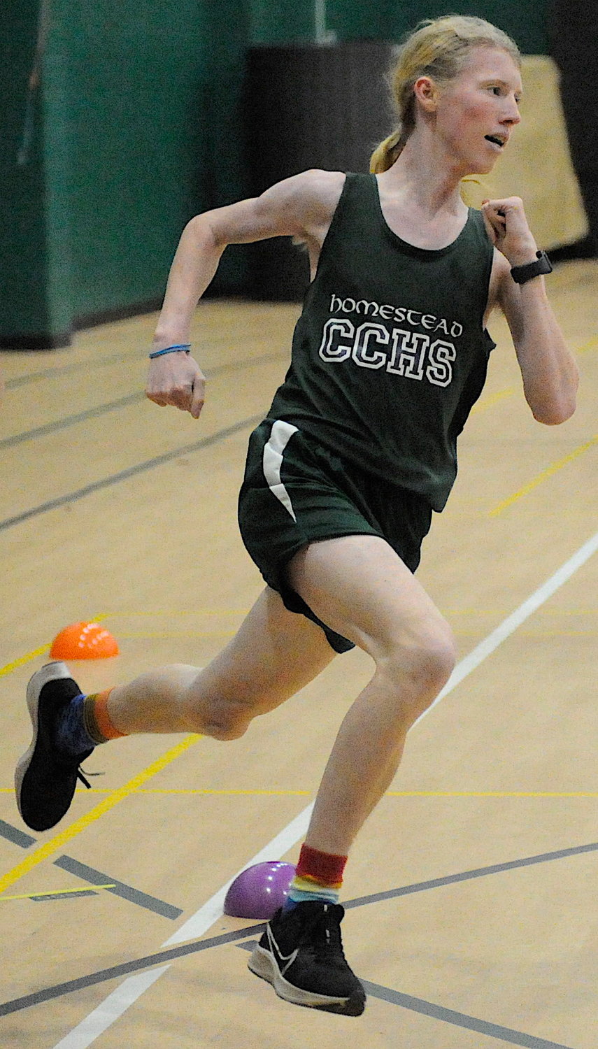 Bruce Shannon, a sophomore, is in for the long haul. He runs the 1,600-meter and 3,200-meter races. Last year he was a “team of one,” and competed at the state qualifiers. This season, he is just a point shy of returning to the qualifiers.
